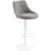 Barhocker Lazio Stoff (Farbe grau, Gestell Farbe chrom)