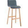 Barhocker Hover Stoff Vierfußgestell Natura (Farbe blau)