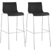 Sada 2 barových židlí HOVER s plastovým rámem na 4 nohách