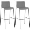 Sada 2 barových židlí HOVER s plastovým rámem na 4 nohách