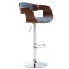 Barhocker Kingston Stoff (Farbe walnuss/schwarz)