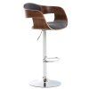 Barhocker Kingston Stoff (Farbe walnuss/schwarz)
