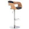 Barhocker Kingston Stoff (Farbe walnuss/schwarz)