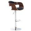 Barhocker Kingston Stoff (Farbe walnuss/schwarz)