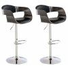 2er Set Barhocker Kingston Kunstleder (Farbe schwarz/grau)