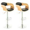 2er Set Barhocker Kingston Kunstleder (Farbe schwarz/grau)
