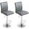 2er Set Barhocker Köln Kunstleder (Farbe grau)