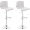 2er Set Barhocker Hover Kunststoff (Farbe weiß)