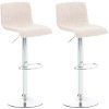 2er Set Barhocker Hover Stoff (Farbe blau, Gestell Farbe chrom)