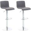 2er Set Barhocker Hover Stoff (Farbe blau, Gestell Farbe chrom)