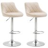 Sada 2 barových židlí z umělé kůže Lazio