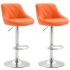 Sada 2 barových židlí z umělé kůže Lazio