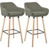 2er Set Barhocker Grant Stoff (Farbe hellgrau)
