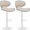 Sada 2 barových židlí Las Vegas imitace kůže