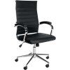 Bürostuhl Mollis Echtleder (Farbe schwarz)
