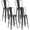 4er Set Barhocker Aiden (Farbe schwarz)