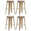 4er Set Barhocker Joshua (Farbe gold)
