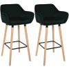 2er Set Barhocker Grant Samt (Farbe schwarz)