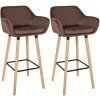 2er Set Barhocker Grant Samt (Farbe schwarz)