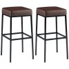 Sada 2 barových židlí Montreal s koženkovým potahem