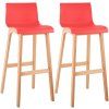 2er Set Barhocker Hover Kunststoff Vierfußgestell Natura (Farbe weiß)