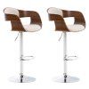 2er Set Barhocker Kingston Stoff (Farbe walnuss/schwarz)