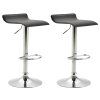 2er Set Barhocker Dyn V2 Kunstleder (Farbe schwarz, Gestell Farbe chrom)