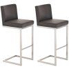 2er Set Barhocker Paros Kunstlederbezug (Farbe schwarz)
