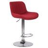 Barhocker Lentini Stoff (Farbe dunkelgrau, Gestell Farbe chrom)