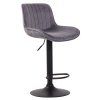 Barhocker Lentini Samt (Farbe creme, Gestell Farbe schwarz)