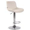 Barhocker Lentini Samt (Farbe creme, Gestell Farbe schwarz)