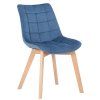 Esszimmerstuhl Passaic Samt (Farbe blau)