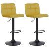 2er Set Barhocker Feni Samt (Farbe blau)