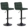 2er Set Barhocker Feni Samt (Farbe blau)
