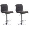 2er Set Barhocker Peru Stoff (Farbe hellgrau)