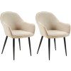 2er Set Esszimmerstühle Boise Stoff (Farbe grau)