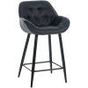 Barhocker Gibson (Farbe schwarz, Grundmaterial Samt)
