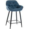 Barhocker Gibson (Farbe schwarz, Grundmaterial Samt)