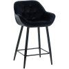 Barhocker Gibson (Farbe schwarz, Grundmaterial Samt)