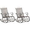 2er Set Schaukelstühle Smilla (Farbe antik weiß)
