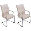 2er Set Freischwinger XXL Anubis Kunstleder (Farbe grau)