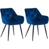 Sada 2 jídelních židlí Cassis se sametovým potahem