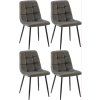 4er Set Esszimmerstühle Antibes (Farbe grau)