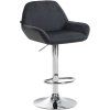 Barhocker Braga Samt (Farbe blau, Gestell Farbe chrom)