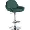 Barhocker Braga Samt (Farbe dunkelgrau, Gestell Farbe chrom)