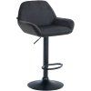 Barhocker Braga Samt (Farbe dunkelgrau, Gestell Farbe chrom)