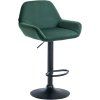 Barhocker Braga Samt (Farbe dunkelgrau, Gestell Farbe chrom)