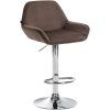 Barhocker Braga Samt (Farbe blau, Gestell Farbe chrom)