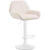 Barhocker Braga Samt (Farbe dunkelgrau, Gestell Farbe chrom)