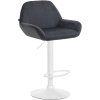 Barhocker Braga Samt (Farbe dunkelgrau, Gestell Farbe chrom)